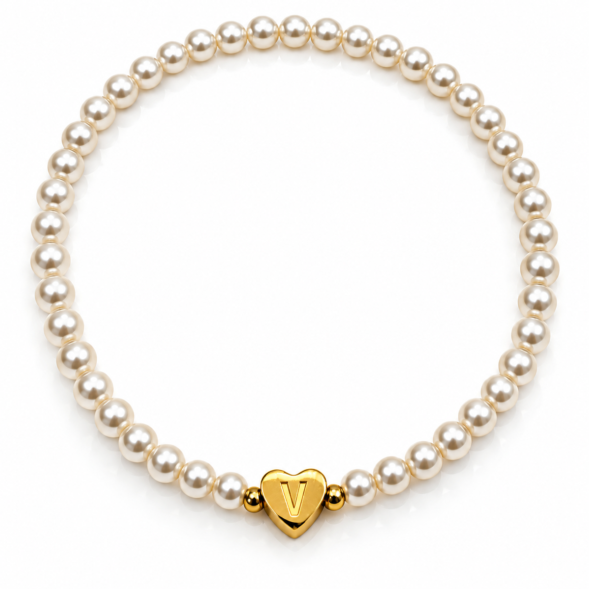 Armkette PRATYAHARA - GRAVIERTES INITIAL PERLENARMBAND